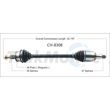 Surtrack Axle Cv Axle Shaft, Ch-8308 CH-8308